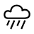 Schwarzes Icon einer Regenwolke